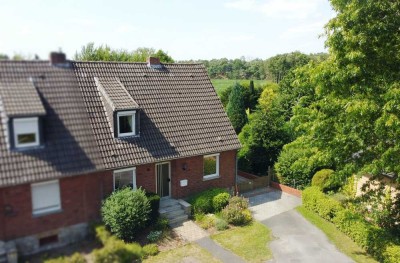 Natur und Komfort vereint: Idyllische Doppelhaushälfte mit weitläufigem Grundstück in Hörstel!