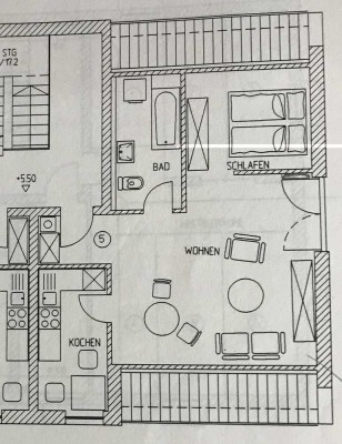 Ruhige 2-Raum-Wohnung mit Garage in Dingolfing