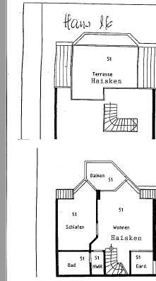 Attraktive, helle,  2,5-Zimmer-Maisonette-Wohnung mit geh. Innenausstattung, Balkon und Dachterrasse
