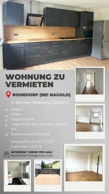 Vollständig renovierte Wohnung mit drei Zimmern sowie Balkon und Einbauküche in Rohrdorf