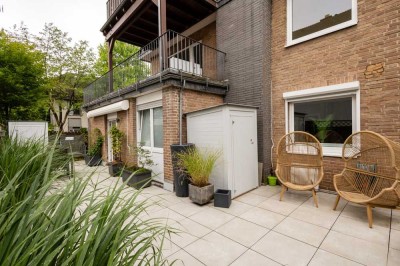 Much-Zentrum:
Modernisierte 4-Zimmer-Erdgeschosswohnung mit großer Terrasse
