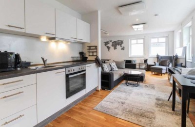 Moderne möblierte 43m² Wohnung mit Terrasse & Parkplatz - sofort bezugsfertig in Darmstadt - Mitte