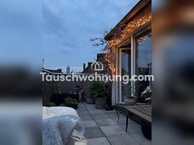 Tauschwohnung: Großzügige 2-Z-Wohnung mit Terasse über den Dächern der City