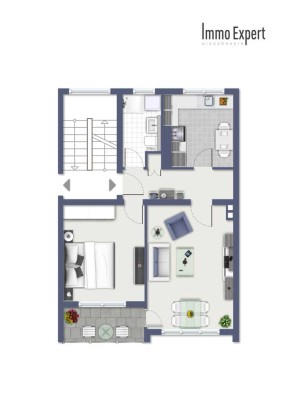Schön geschnittene 2,5 Zimmerwohnung in DU-Bergheim