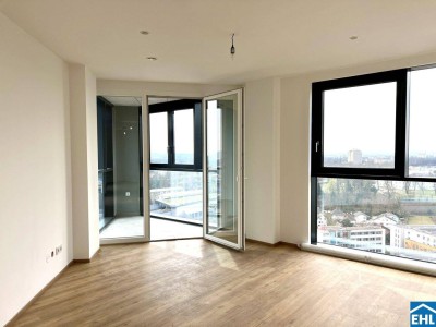 Urbanes Wohnen im High Five Tower ab Sommer 2025! Kompakte 1-Zimmer-Wohnung mit Loggia