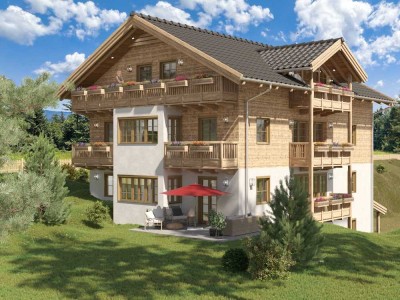 Neubau CHALET - Traumhafte 3-Zimmer-Wohnung mit unverbaubarem Bergblick!