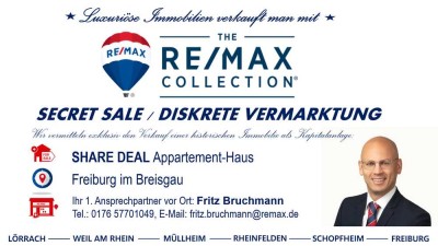 *THE RE/MAX COLLECTION* SHARE DEAL! Appartement-Haus Freiburg: Anteile kaufen - Grunderwerbst.sparen