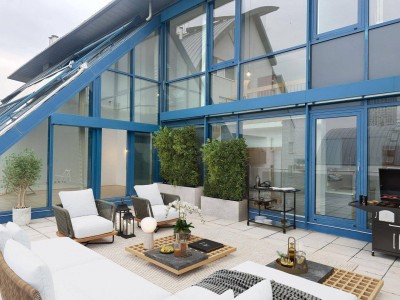 Stylisches Dachgeschoß-Maisonette mit Dachterrasse, Klimaanlage, Pool/Wellness - Der Sonne entgegen.