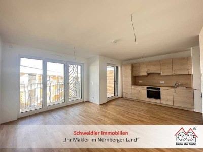 Erstbezug: NEUBAU-1-Zimmer-Komfort-Wohnung mit großem Balkon und EBK in top Citylage von Nürnberg