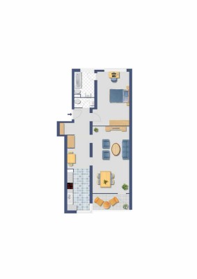 � Großzügige, vollmöblierte 2-Zimmer-Wohnung mit Loggia in Charlottenburg-Westend �