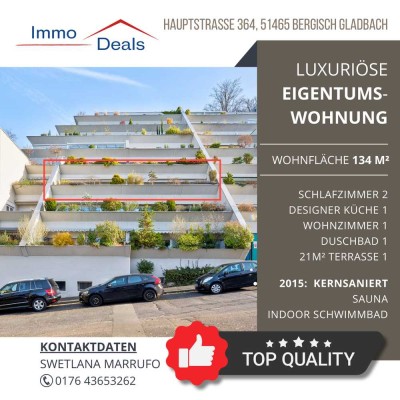 Stilvolle 3-Zimmer-Residenz mit 134 m² – luxuriös modernisiert und vollständig saniert im Jahr 2015