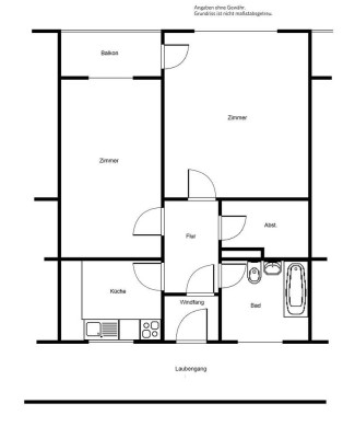 Sanierte 3 Zimmerwohnung mit Tageslichtbad und Balkon