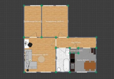 Helle und großzügige 3 Zimmer Wohnung