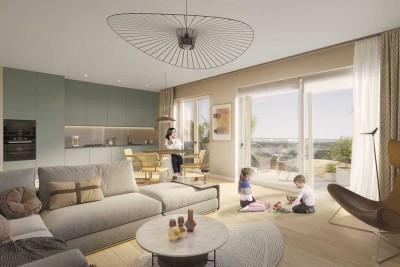 Wohntraum: 4-Raum-Wohnung mit eigenem Garten von fast 200m² in Seenähe