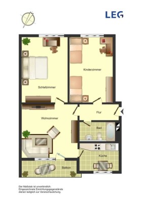 Demnächst frei! 3-Zimmer-Wohnung in Bergkamen Weddinghofen