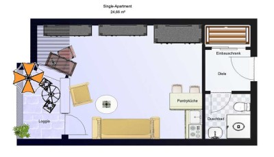 Studentenapartments - fußläufig zur Uni