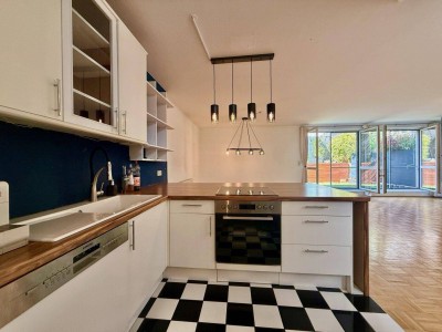 Maisonette I ca. 99m² Garten I ca. 56m² große Wohnküche I hauseigene Tiefgarage I Lage in einer ruhigen Einbahnstraße I