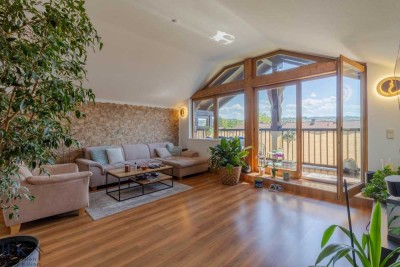 Wohnen über den Dächern von Peißenberg - Traumhafte 4-Zimmer Dachgeschoßwohnung mit Bergblick