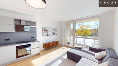 BALKONWOHNUNG MIT GRÜNEM WEITBLICK | ERSTBEZUG | INKL. KÜCHE &amp; MÖBEL | PROVISIONSFREI