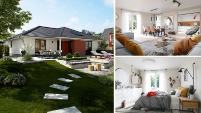 Barrierearmer Winkelbungalow 108, massiv & Schlüsselfertig sicher zum Festpreis inkl. Grundstück