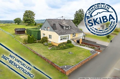 Ortsrandlage: Einfamilienhaus mit großem, ebenem Garten und Garage in der Vulkaneifel, Nähe Ulmen