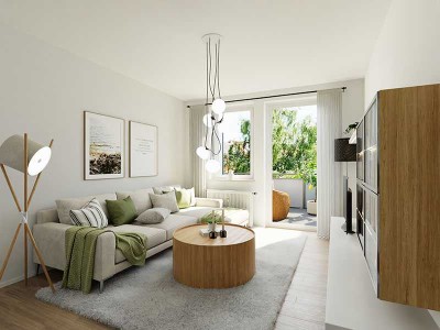 Typ 2 B | Modern, kompakt und mit Wohlfühlfaktor - Ihre neue 2-Raum-Wohnung mit Südbalkon