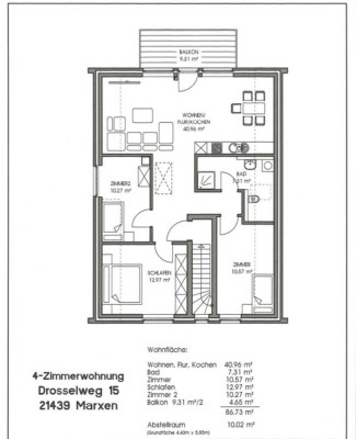 4 Zimmer Wohnung mit Balkon Neubau