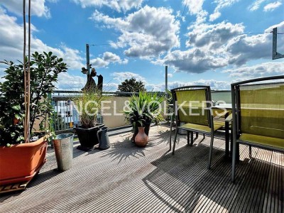 Dachgeschosswohnung mit Kamin, Balkon und Blick über die Dächer von Witten