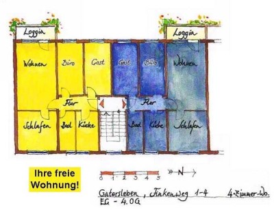 4 Zimmer Wohnung in Gatersleben. Für Sie frisch renoviert!