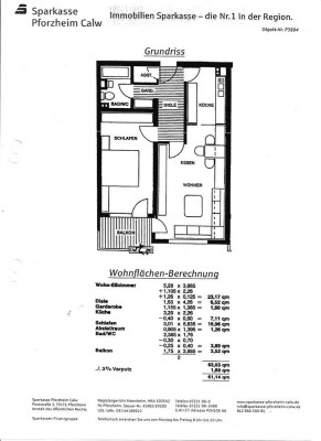 Helle 2-Zimmer Wohnung im 6. OG mit Balkon in Pforzheim-Sonnenhof