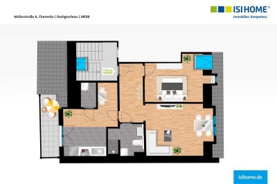 Moderne 2 Raumwohnung nach Kernsanierung mit Sonnenbalkon   - WE09