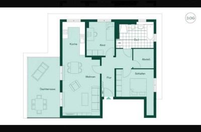 Geschmackvolle, neuwertige 3-Zimmer-Wohnung mit geh. Innenausstattung mit Terrasse und EBK in Zossen
