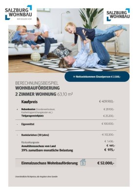 Exklusive 2-Zimmer Neubauwohnung mit Garten in Golling - Entdecken Sie die Vorteile der neuen Wohnbauförderung und der monatlichen unverzinsten Annuitätenzuschüsse!