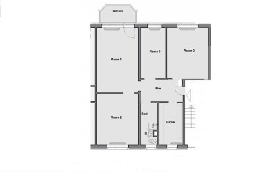 2015 sanierte 4 Raum Wohnung 1 Km vom Zwenkauer See