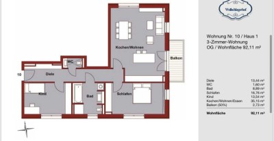 Geschmackvolle 3-Zimmer-Wohnung mit Balkon in Münsing