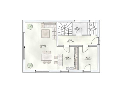 5 Zimmer (als Vorschlag, gern auch mit IHREM Grundriss)! Siedl.-Grundstück im Preis enthalten