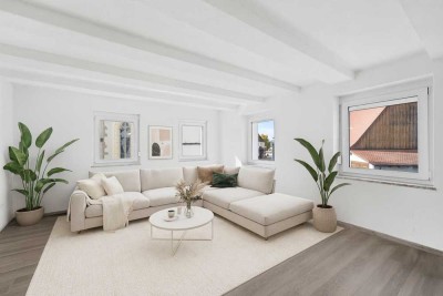 Attraktive 3-Zimmer-Wohnung mit Balkon im kernsanierten Bauernhaus – stilvoll & effizient A+
