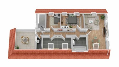 Exklusive Dachgeschosswohnung in der Fußgängerzone von VaihingenEnz