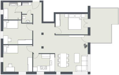 Moderne 4-Zimmer Wohnung mit Balkon