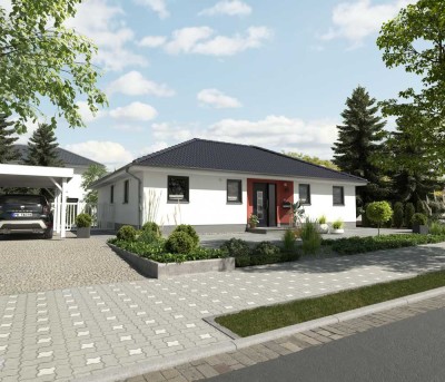 Der Bungalow mit der charmanten Form - ausgefallen und praktisch - Winkelbungalow 108
