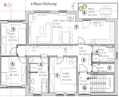 Wohneinheit 5 / 4-Raum Wohnung zu verkaufen