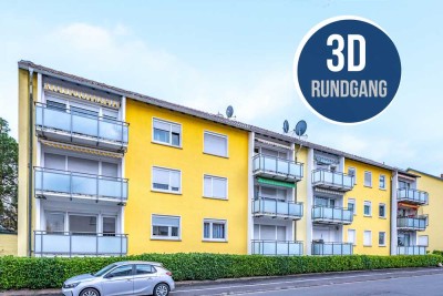 Alzenau: Gepflegte 3-Zimmer-Wohnung mit tollem Grundriss und Süd-West Balkon in zentraler Lage