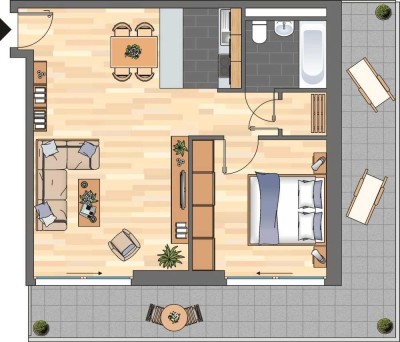 Demnächst frei! 2-Zimmer-Wohnung in Ludwigshafen am Rhein