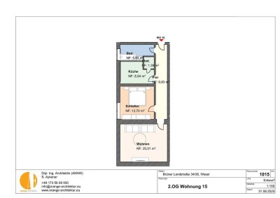 2 Zimmer Wohnung im 2. Obergeschoss