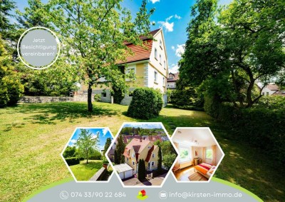 Ein- bis Zweifamilienhaus mit Traumgarten in Bisingen – 2 Garagen, sofort bezugsfrei