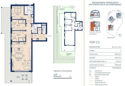 Exklusive Garten-Wohnung mit 4 Zimmer und Wörthersee-Nähe - SEEPANORAMA Pörtschach
