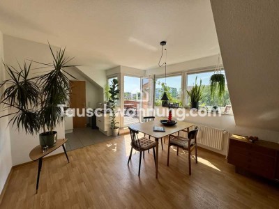 Tauschwohnung: Tausche 2 ZKB mit Dachterrasse gegen mind. 4 ZKBB od. Garten
