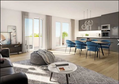 Exklusive neuwertige 3 Zi-DG Wohnung inkl EBK! Süd/Süd/West Dachterrasse, Bad ensuite