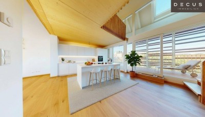 | EXKLUSIVE &amp; LICHTDURCHFLUTETE DACHGESCHOSS - MAISONETTE - WOHNUNG MIT BLICK AUF DEN SCHLOSSBERG | PRIVATER LIFTZUGANG | 2 TERRASSEN | TOP LAGE