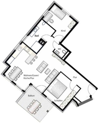 Moderne 3-Zimmer Wohnung im 2. OG in Böblingen/Dagersheim